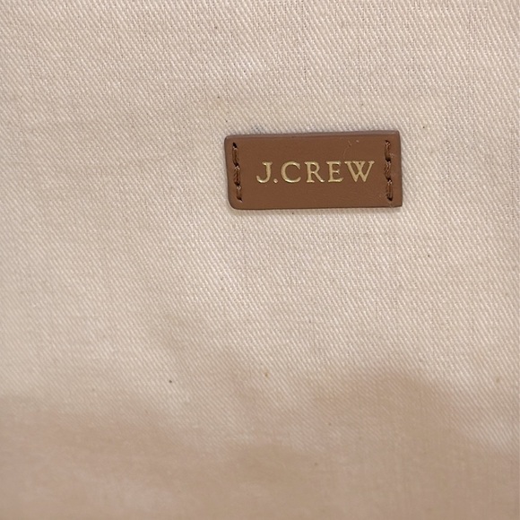 J.Crew Woven tote with leather trim AZ138 NWOT - Picture 6 of 9